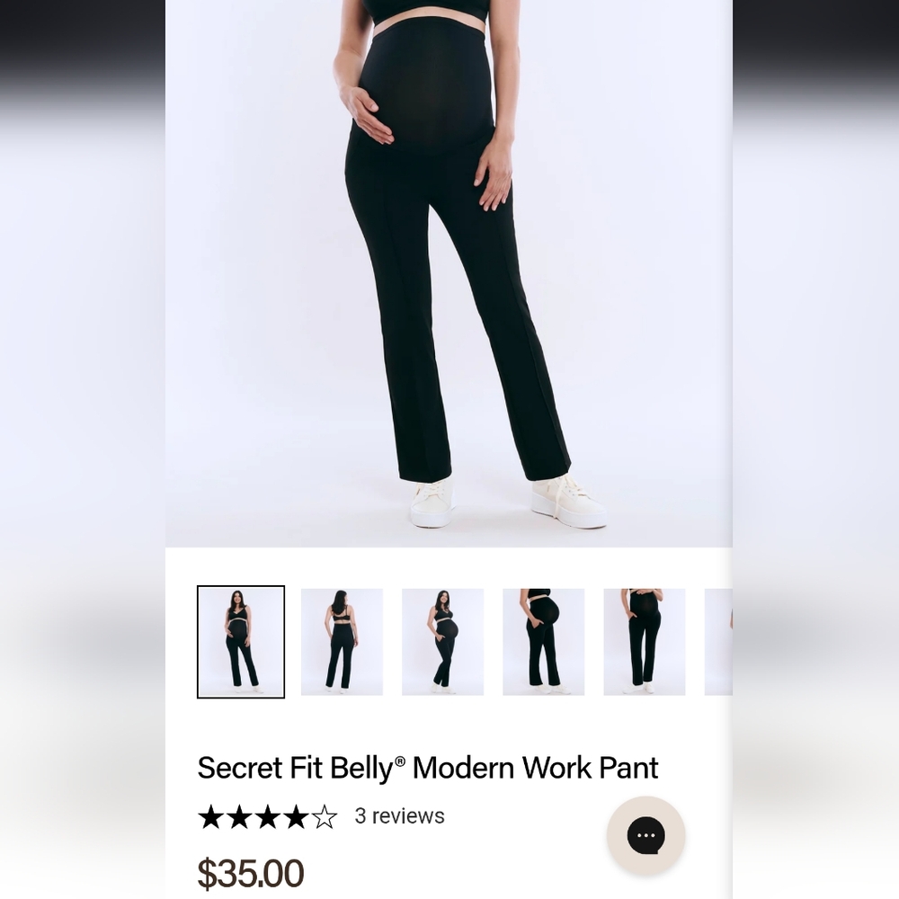 Motherhood Black Straight Leg Slacks